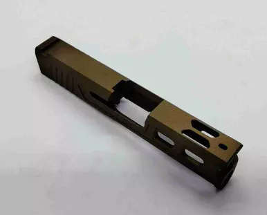 Burnt Bronze Cerakote Elite Slide for Glock 43 Pistols