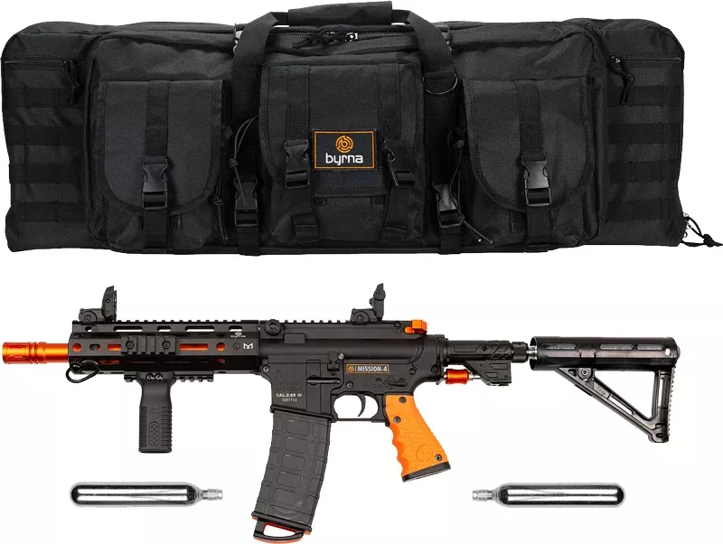 BYRNA MISSION 4 LAUNCHER BLACK - /ORG W/2 88GR CO2