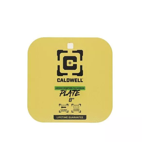 Caldwell AR500 Rimfire/Handgun Target 8″ Gong 1/4″ Yellow
