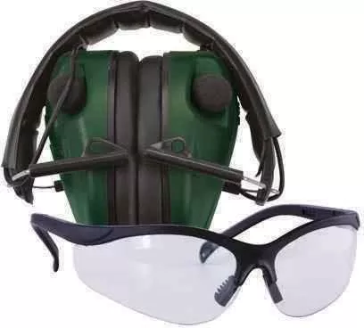 Caldwell E-Max Electronic Hearing Protection Low Profile w/Shooting Glasses Md: 487309