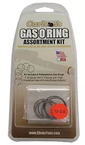 Carlson’s Choke Tubes 00066 Gas O-Ring Assortment Kit 12 Gauge 20 Gauge Rubber/Graphite Coated Shotgun