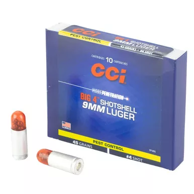 CCI Ammunition CCI Ammunition 3712CC 9mm Shotshell – 45 Grain, Pack of 10