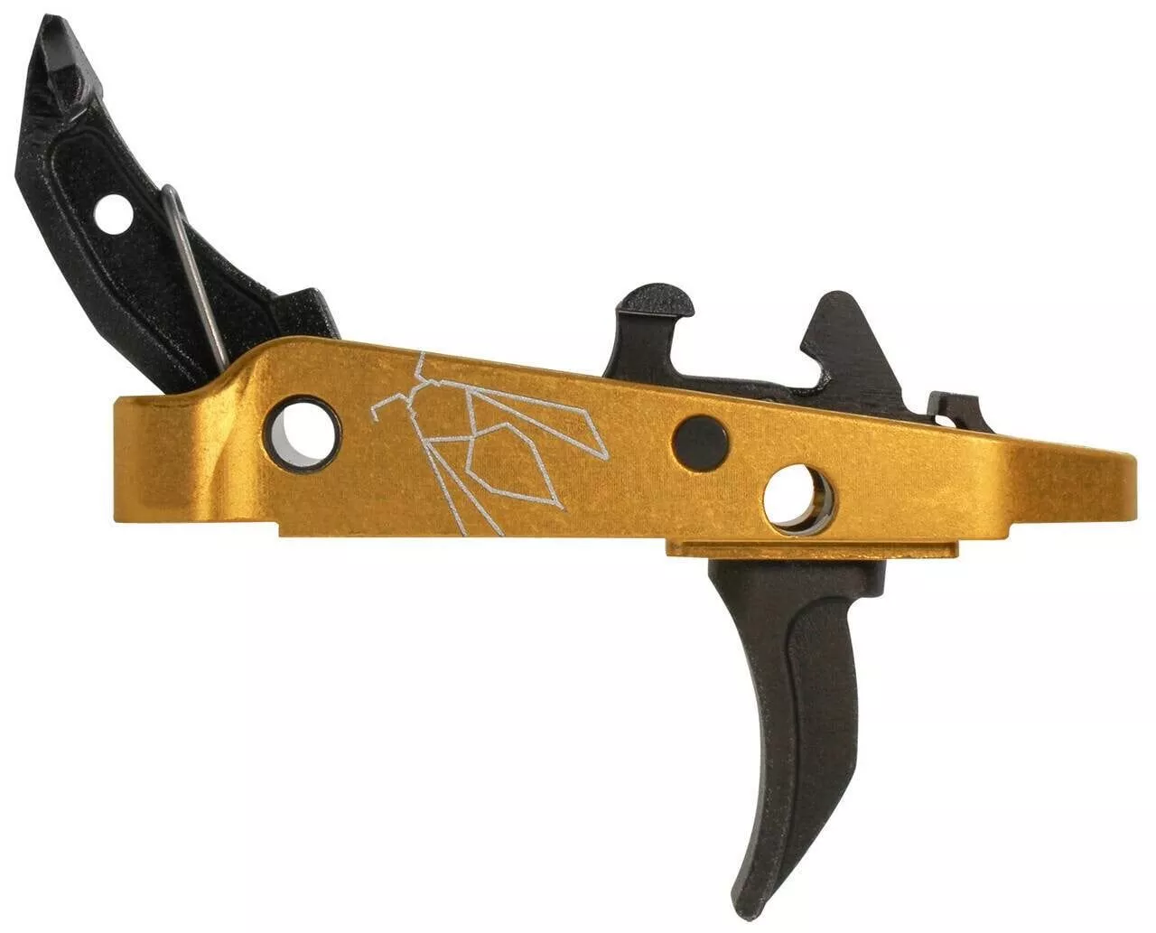 CMC Triggers 47507 Drop-In Yella Jacket Combat Trigger Group 2.0 Single-Stage Curve with 3.50 lbs Draw Weight, Black w/ Yellow Housing – 47507