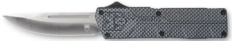 CobraTec Knives CFCTLWDNS Lightweight 3.25" OTF Drop Point Plain D2 Steel Blade/Carbon Fiber Aluminum Handle Includes Pocket Clip