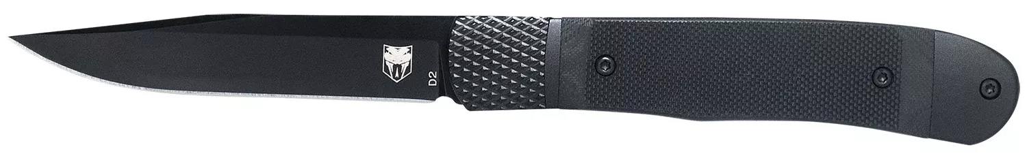 CobraTec Knives CTTHRG10BKO Trapper Small 3.13" Folding Plain 154CM SS Blade, 4.25" Black G10 Handle