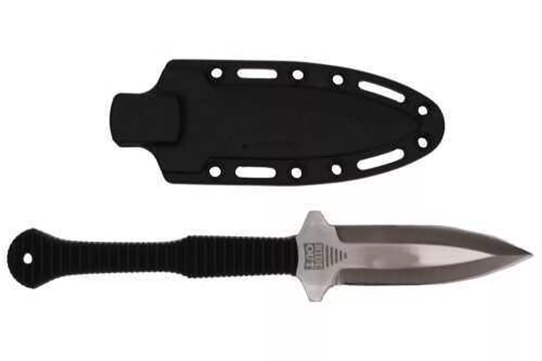 Cold Steel Hide Out Fixed Blade Knife AUS 8A/Stainless Double-edged Secure-Ex Neck Sheath With Bead Chain Lanyard 6.5" G