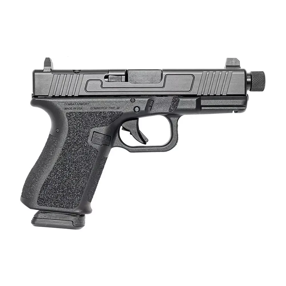 Combat Armory CA19 OR Handgun 9mm Luger 10rd Magazine 4.49" Threaded Barrel Black