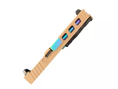 Complete Assembled Elite FDE RMR Slide Tall Sights Oil Slick Barrel for Glock 17 Pistols