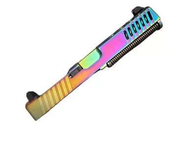 Complete Matrix Arms Alpha RMR Slide with Chameleon Finish, Oil Slick Barrel, Tall Sights for Glock 17