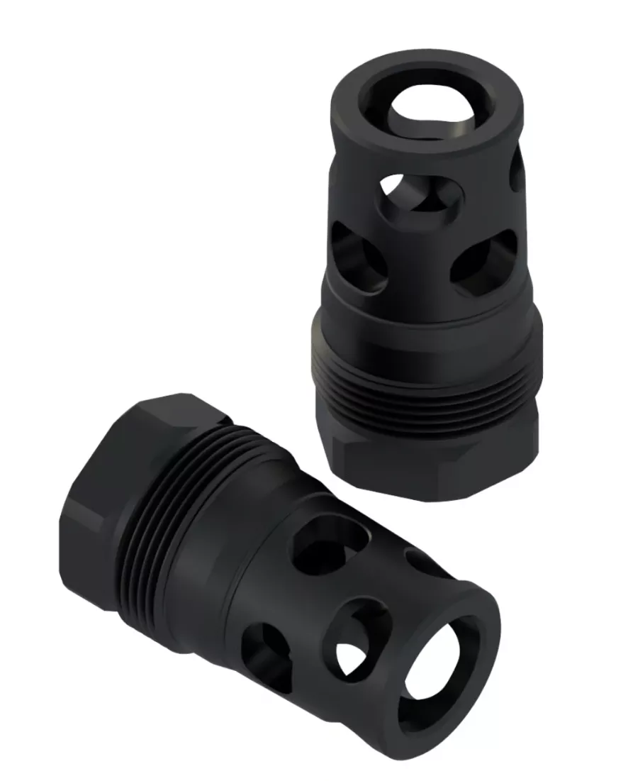 Comstock Armory Compact 45 Cal Muzzle Brake – 5/8×24 – MBC-58-45