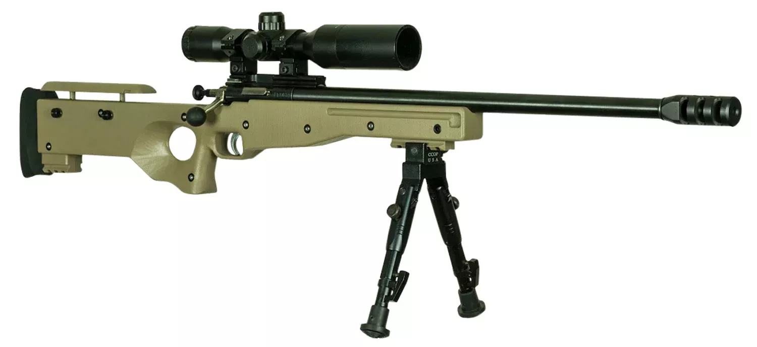 Crickett KSA2152 CPR Complete Package 22 LR Caliber with 1rd Capacity, 16.12" Barrel, Blued Metal Finish & Fixed with Adjustable Cheekpiece Flat Dark Earth Stock Right Hand