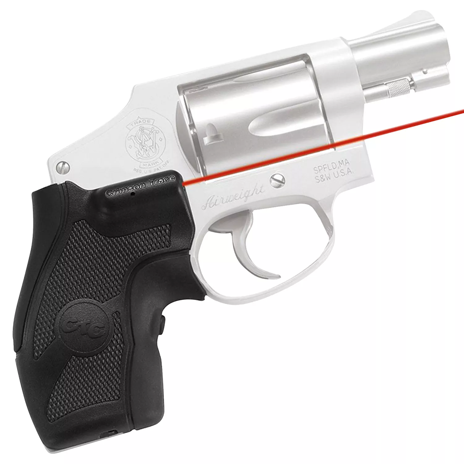 Crimson Trace 011680 LasergripsFits S&W J Frame Round Butt, Red Laser Black Polymer