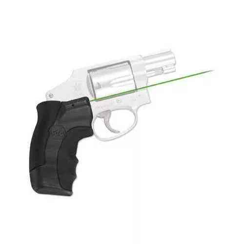 Crimson Trace Corporation Hi-Brite LaserGrip Fits S&W J-Frame Black FinishRubber Wraparound Green Lg-350G