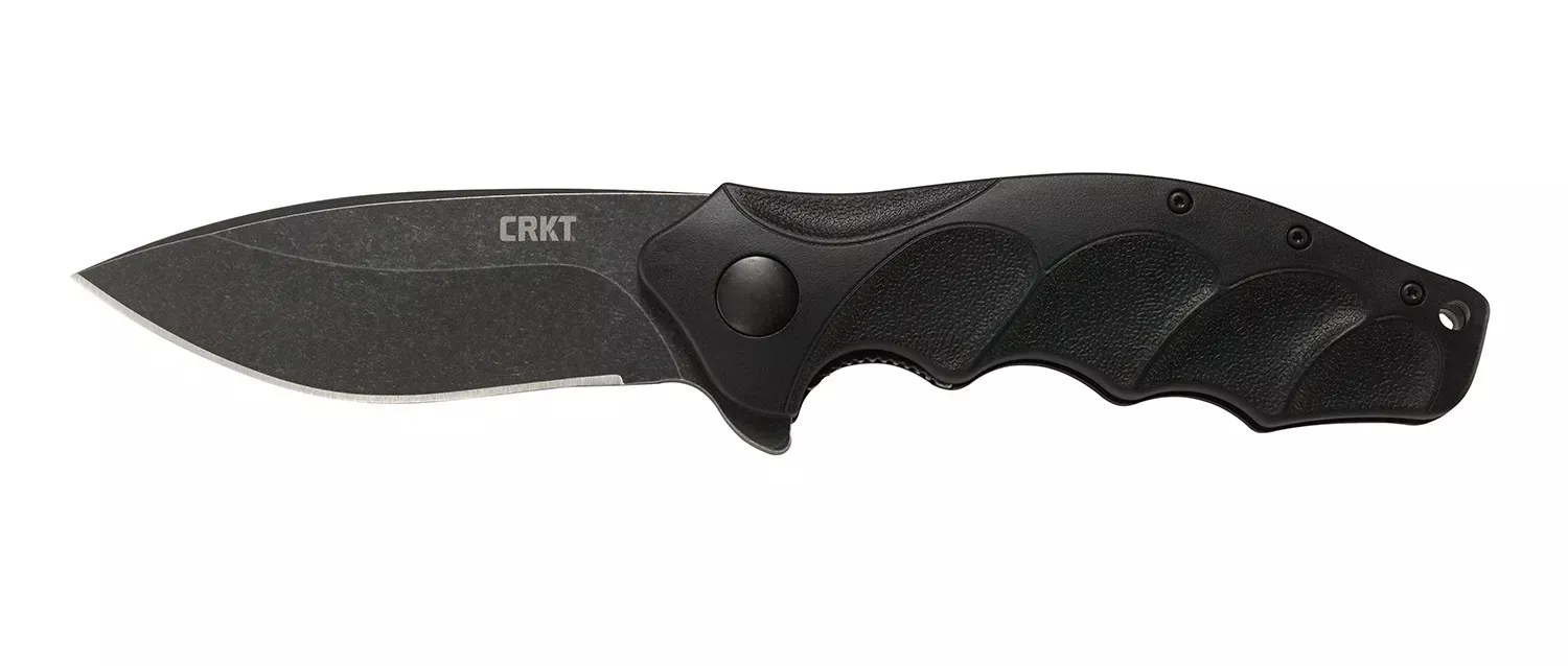 CRKT K221KKP Foresight Assisted 3.53″ Folding Modified Drop Point Plain Black Stonewashed 4116 Stainless Steel Blade/ Black Contoured GRN Handle Includes Pocket Clip