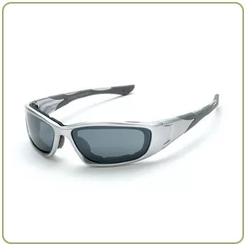Crossfire MP7, silver mirror lens, shiny chrome frame, foam lined