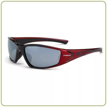 Crossfire RPG silver mirror lens, shiny black/pearl red frame