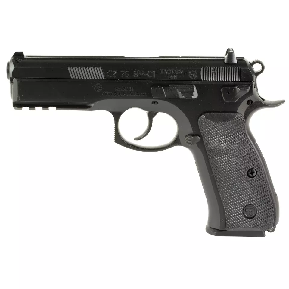 CZ 75 SP-01 Tactical 9mm Pistol 4.6" Barrel Black 10-Round Fiber Optic Sights