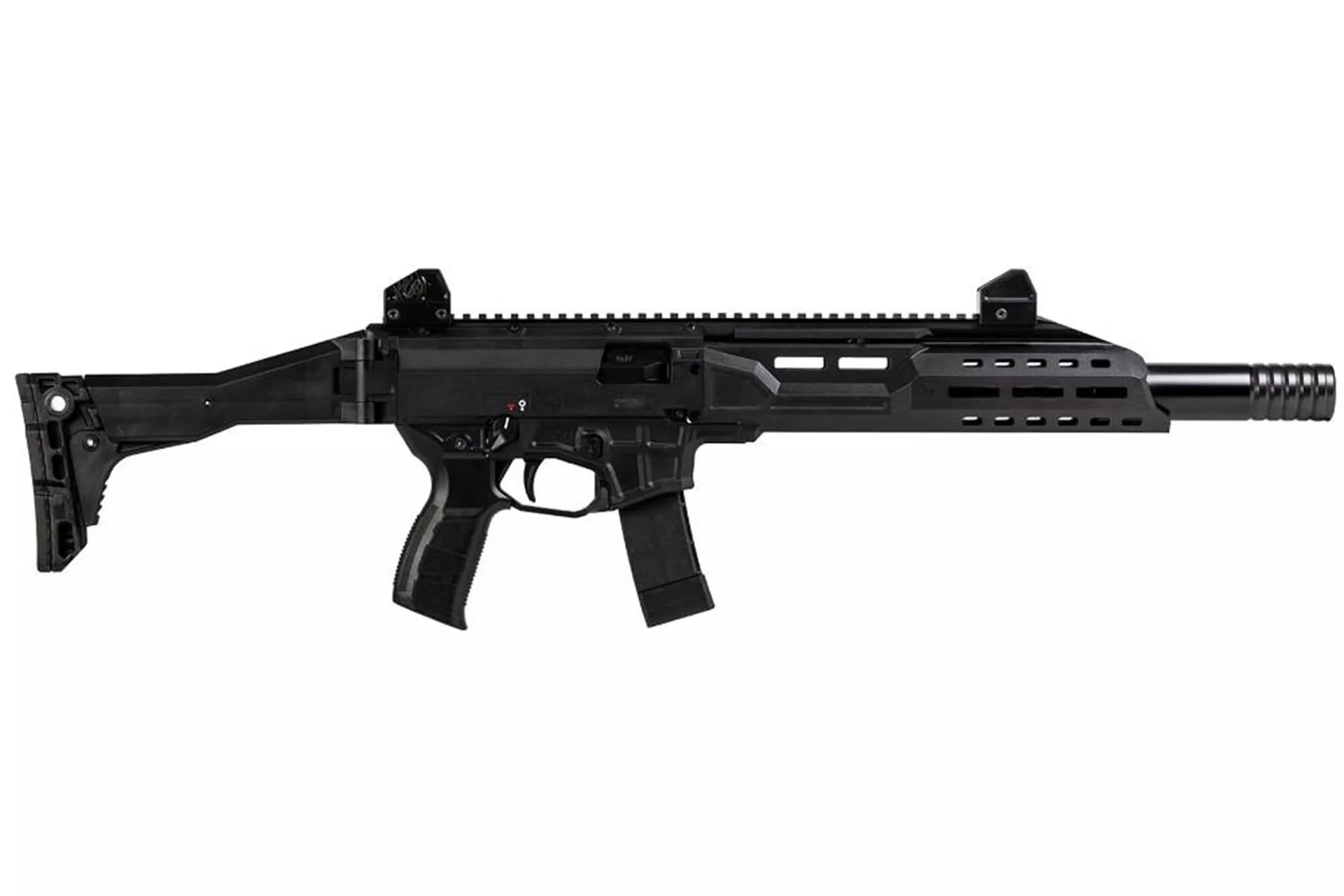 CZ 91422 Scorpion 3+ Carbine 9mm Luger 20+1 16.30″ Faux Suppressor, Black, Polymer Rec, M-LOK Handgaurd, Folding Stock, Adj. Sights, Ambi Controls – 91434