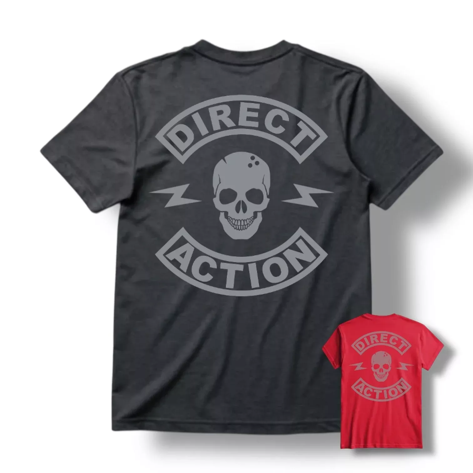 DA ROCKER TEE (HEATHER CHARCOAL / HEATHER RED)