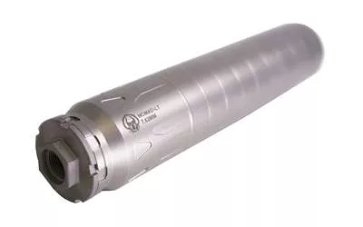 Dead Air Armament, Nomad-LT, Suppressor, 8.39″ Length, 1.735″ Diameter, Rated up to 300 Norma Magnum, Grade 5 Titanium, Raw Bead-Blasted Finish