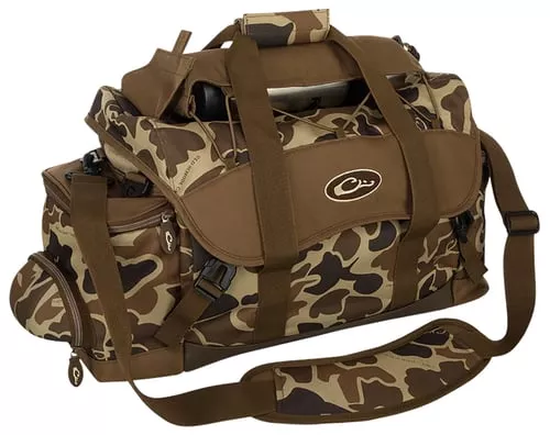 Drake Waterfowl DA2030016 Blind Bag(Extra Large), Old School, Waterproof Nylon, 20 Pockets, Sunglass Pocket, Thermos Sleeve, Carry Handles/Adj. Strap