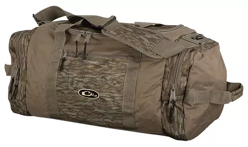 Drake Waterfowl DB36510063 Duffle BagLarge Mossy Oak Bottomland Polyester, 3 Exterior Pockets, Adj. Shoulder Strap