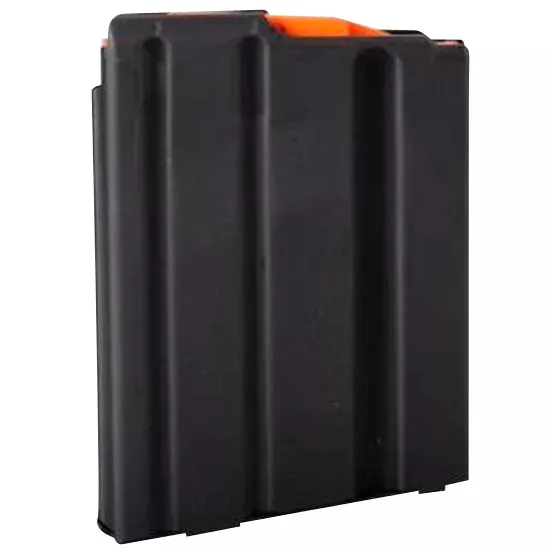 DuraMag 5X23041188CPD SS 5RD 223 Rem/300 Blackout/5.56X45MM NATO for AR-15 Black W/ Orange Follower Detachable