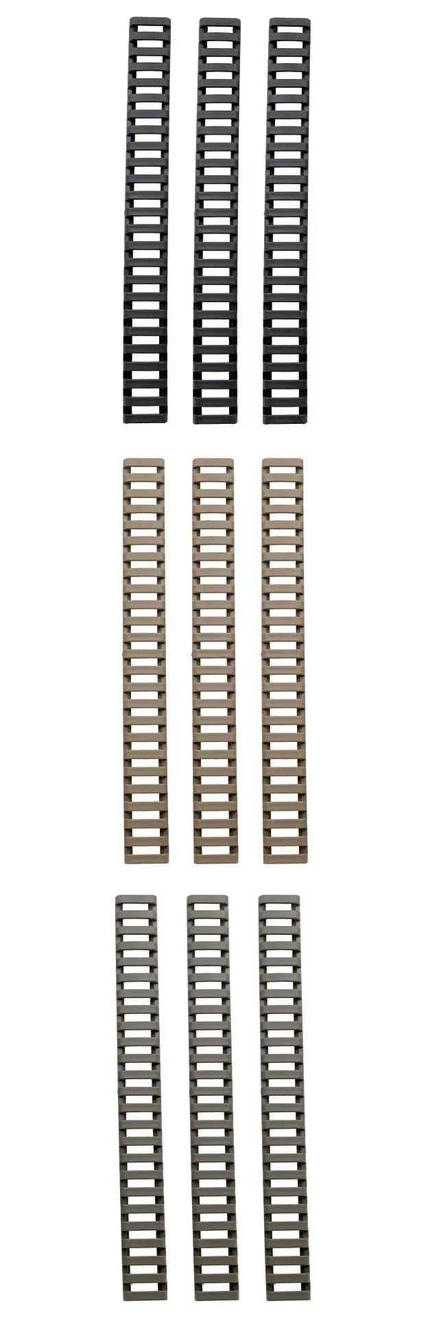 Ergo 25-Slot Ladder LowPro Rail Covers 3PK