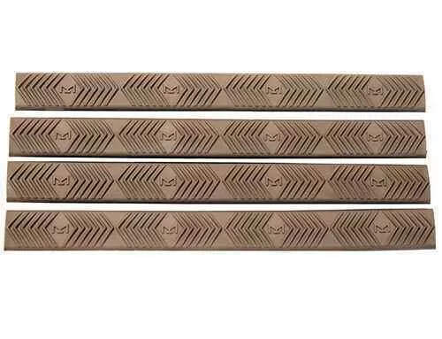 Ergo Grip M-LOK WedgeLok Rail Covers 6 1/4"X5/8" Slot Flat Dark Earth Finish 4 Pack 4332-4PK-DE