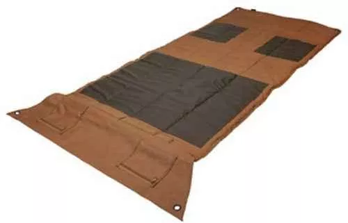 Evolution Outdoor Competition Shooting Mat, Folding, Elbow and Knee Pads, Includes Handle, Shoulder Strap, 4 Stakes, Coyote 51321-EV