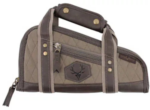 Evolution Outdoor President Series, Pistol Case, Fits Most Handguns Up to 12", Cotton Duck Canvas and Brown Fleece Lining Construction, Brown 44377-EV