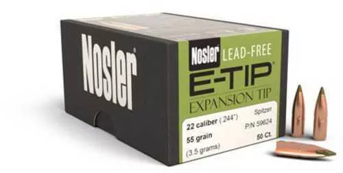 FALSEsler E-Tip Bullets 22 Caliber 55 Grains Spitzer Point Per 50 Md: 59624