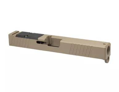 FDE PVD RMR Cut Slide with Cover Plate for Glock 17 Pistols