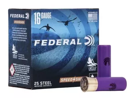 Federal 16ga Speed Shok #4 70mm Steel 25 Rounds