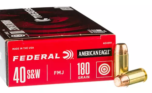 Federal Champion Handgun Ammunition .40 S&W 180gr FMJ 1000 fps 400/ct Bulk