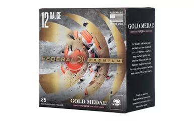 Federal Federal Gold Medal Paper Shotshells 12 Gauge 2.75 Inch #8, 25 Rounds