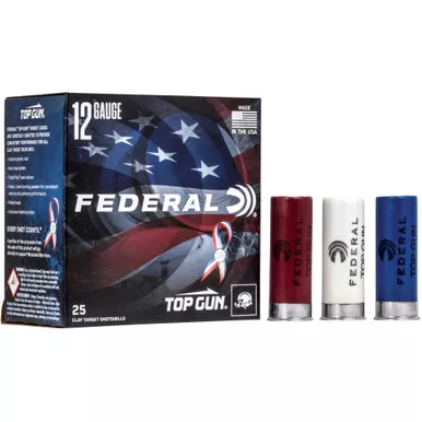Federal Federal Top Gun 12 Gauge 2.75-inch #8 Red White Blue Shotshells (25 Rounds)