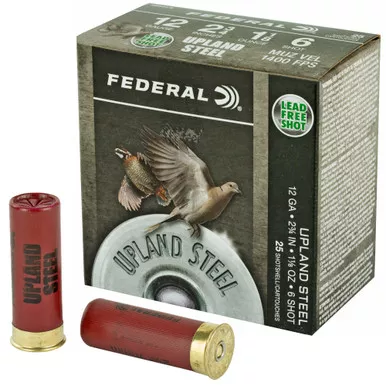 Federal Federal Upland Steel 12 Gauge 2 3/4 Inch #6 Shotshells (Part Number: USH126)