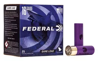 Federal, Game Load, 16 Gauge 2.75″, #8, 1oz, 25 Round Box