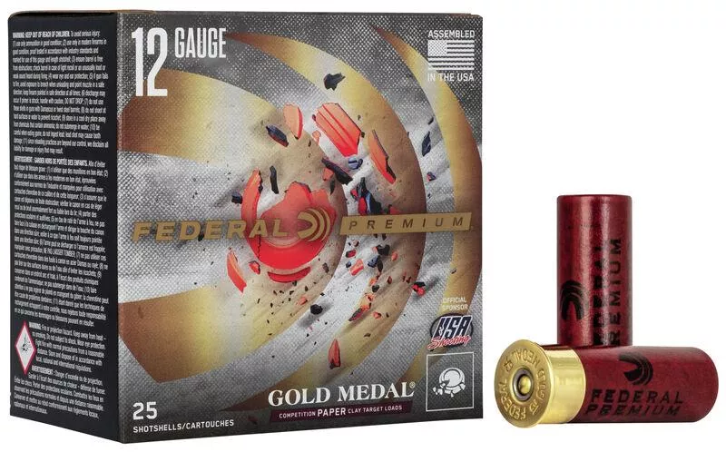 Federal Gold Medal Grand Paper Shotshells 12 ga 2-3/4 1oz 1290 fps #8 25/ct