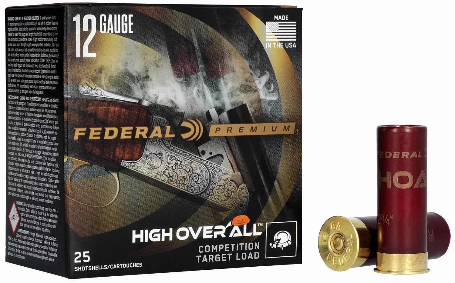 Federal HOA12H18 Premium High Over All 12Gauge 2.75″ 1oz 8Shot 25 Per Box/10 Case