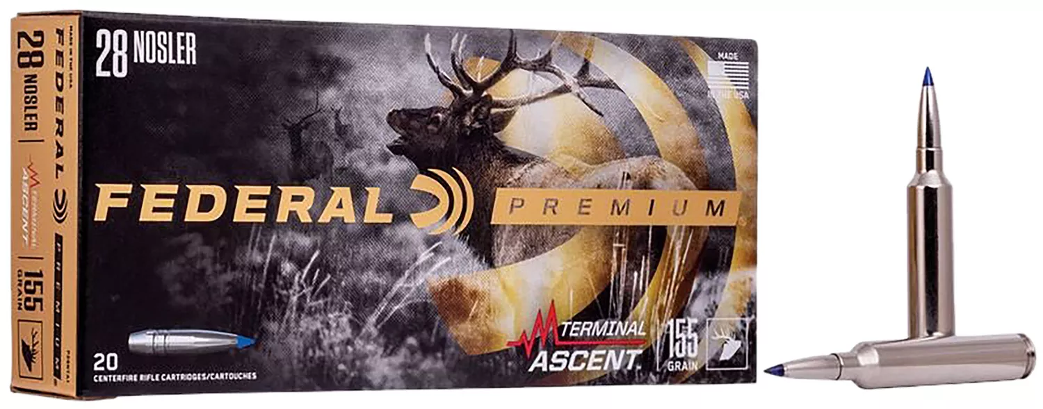 Federal P28NTA1 Premium28Nosler 155gr Terminal Ascent 20 Per Box/10 Case
