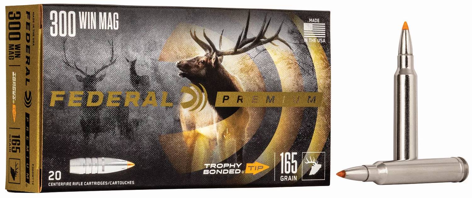 Federal P300WTT2 Premium300Win Mag 165gr Trophy Bonded Tip 20 Per Box/10 Case