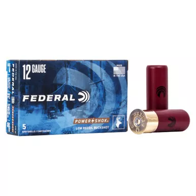 Federal PowerShok - 12 Gauge 2.75", 00 Buck, Buckshot, 5-Round Box