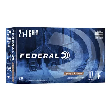 Federal PowerShok, 25-06REM, 117 Grain, Sierra, 20 Round Box 2506BS