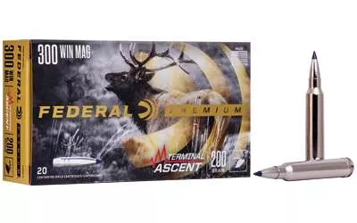 Federal, Premium, 300 Winchester Magnum, 200 Grain, Terminal Ascent, 20 Round Box