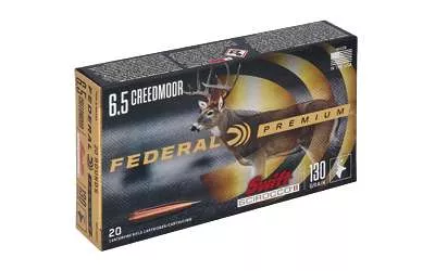 Federal, Premium, 6.5 Creedmoor, Swift Scirocco II, 130 Grain, Polymer Tip, 20 Round Box