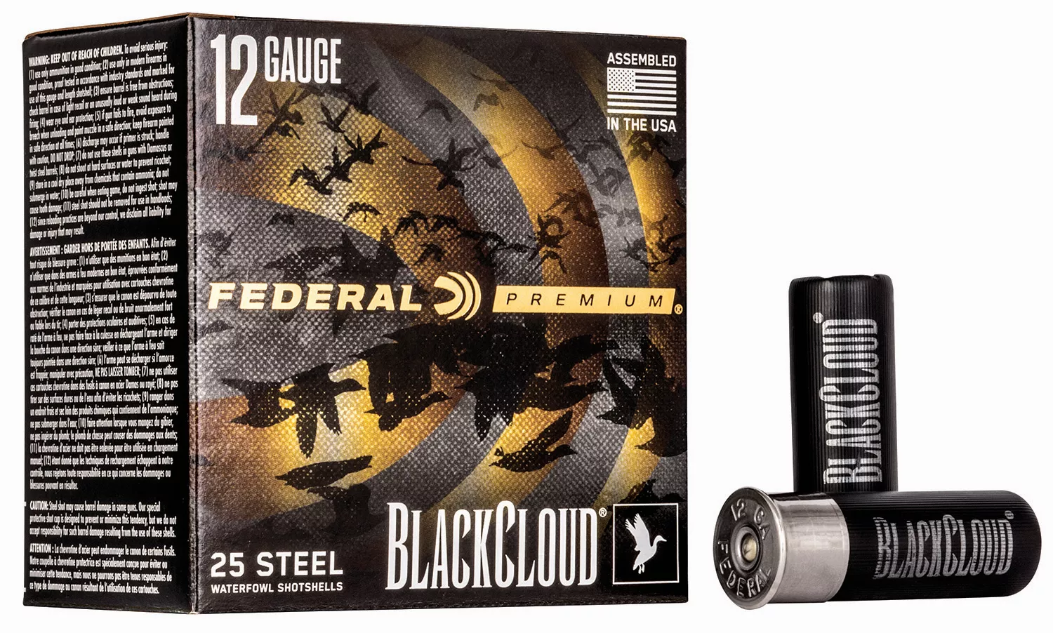 Federal PWBX1473 Black Cloud FS 12Gauge 2.75″ 1 1/8oz 3Shot 25 Per Box/10 Case