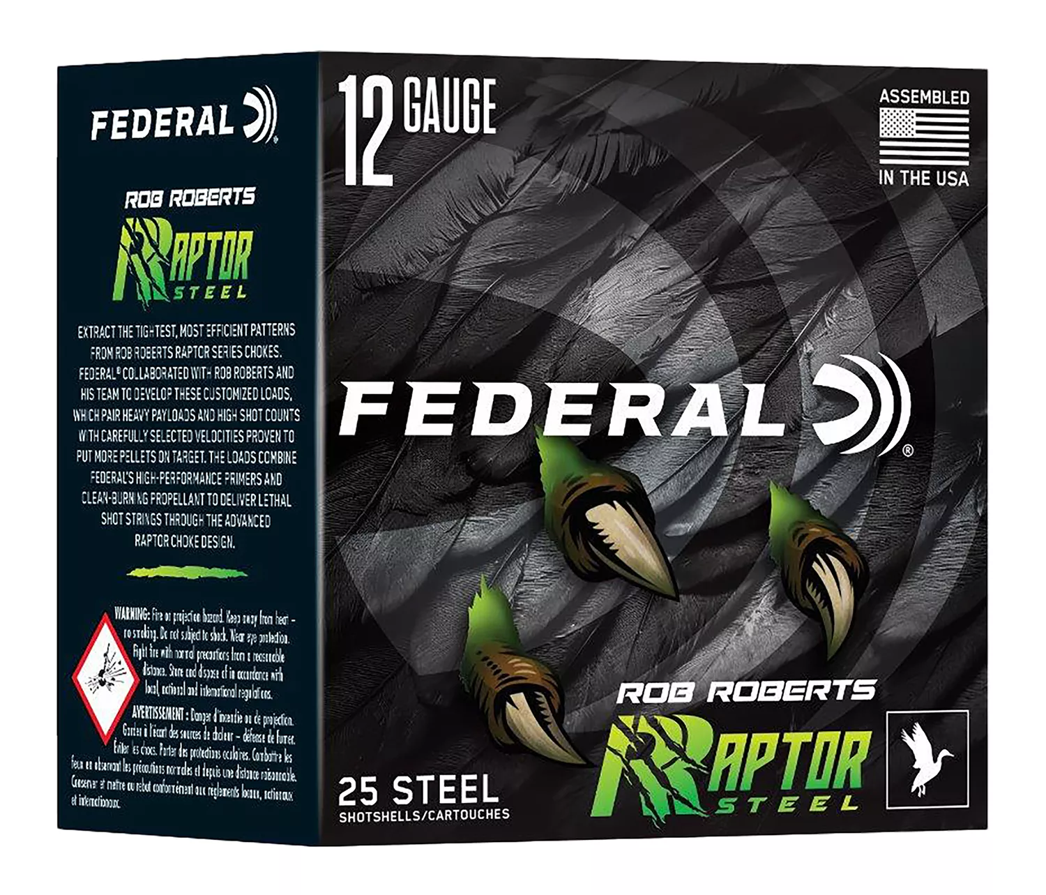 Federal RRS1382Rob Roberts Raptor 12Gauge 3″ 1 3/8oz 2Shot 25 Per Box/10 Case