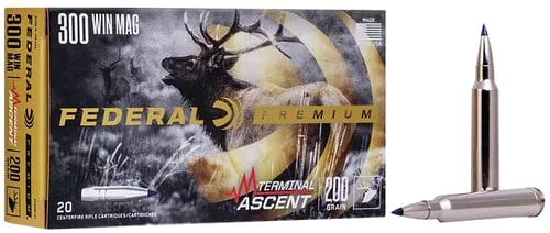 Federal Terminal Ascent Rifle Ammunition .300 Win Mag 200 gr 2810 fps 20/ct